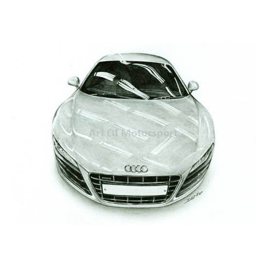 audi r8, 2011, kresba a4 - zarámováno - 3000kč.jpg